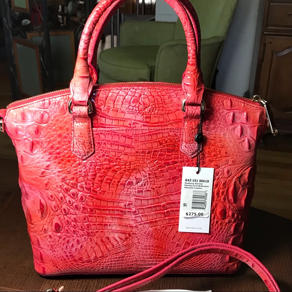 Brahmin Medium Duxbury in Punchy Coral NWT - Picture 3 of 9